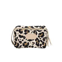 Load image into Gallery viewer, Small Travel Kit - Leopard Coated Canvas Front Angle in Color 'Leopard Coated Canvas'