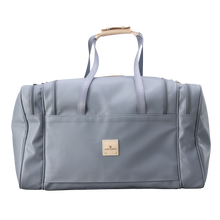 Load image into Gallery viewer, Large Square Duffel - Slate Coated Canvas Front Angle in Color 'Slate Coated Canvas'