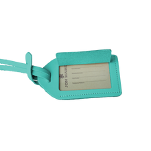 Load image into Gallery viewer, Luggage Tag - Caribbean Leather Front Angle in Color 'Caribbean Leather'