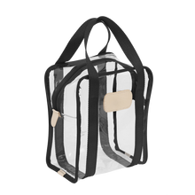 Load image into Gallery viewer, Clear Shag Bag - Black Webbing Front Angle in Color 'Black Webbing'