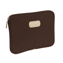 Load image into Gallery viewer, 13" Computer Case - Espresso Coated Canvas Front Angle in Color 'Espresso Coated Canvas'