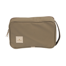 Load image into Gallery viewer, Small Travel Kit - Saddle Coated Canvas Front Angle in Color 'Saddle Coated Canvas'