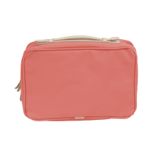 Load image into Gallery viewer, Large Travel Kit - Coral Coated Canvas Front Angle in Color 'Coral Coated Canvas'