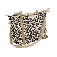 Load image into Gallery viewer, Daytripper - Leopard Coated Canvas Front Angle in Color &#39;Leopard Coated Canvas&#39;
