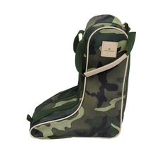 Load image into Gallery viewer, Boot Bag - Classic Camo Coated Canvas Front Angle in Color &#39;Classic Camo Coated Canvas&#39;
