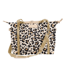 Load image into Gallery viewer, Daytripper - Leopard Coated Canvas Front Angle in Color 'Leopard Coated Canvas'