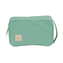 Load image into Gallery viewer, Small Travel Kit - Mint Coated Canvas Front Angle in Color 'Mint Coated Canvas'