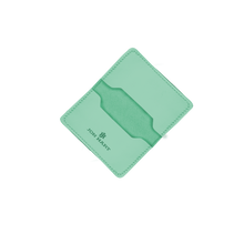Load image into Gallery viewer, Card Case - Pistachio Leather Front Angle in Color 'Pistachio Leather'