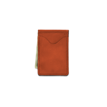 Load image into Gallery viewer, Quality made in America leather money clip and card holder to personalize with initials or monogram