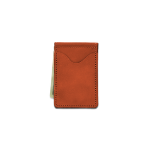 Quality made in America leather money clip and card holder to personalize with initials or monogram
