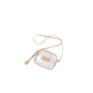 Clear Lola - Natural Leather Front Angle in Color 'Natural Leather'