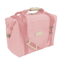 Load image into Gallery viewer, Large Cooler - Rose Coated Canvas Front Angle in Color 'Rose Coated Canvas'