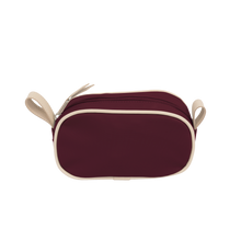 Load image into Gallery viewer, Junior Shave Kit - Burgundy Coated Canvas Front Angle in Color 'Burgundy Coated Canvas'