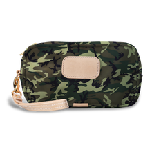 Load image into Gallery viewer, Wristlet - Classic Camo Coated Canvas Front Angle in Color 'Classic Camo Coated Canvas'