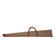 Load image into Gallery viewer, Shotgun Cover - Saddle Coated Canvas Front Angle in Color 'Saddle Coated Canvas'