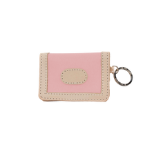 Load image into Gallery viewer, ID Wallet - Rose Coated Canvas Front Angle in Color &#39;Rose Coated Canvas&#39;
