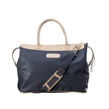Load image into Gallery viewer, Burleson Bag - Charcoal Coated Canvas Front Angle in Color 'Charcoal Coated Canvas'
