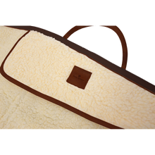 Load image into Gallery viewer, Rifle Cover - Espresso Coated Canvas Front Angle in Color 'Espresso Coated Canvas'