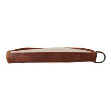 Load image into Gallery viewer, Small Revolver Case - Tan Coated Canvas Front Angle in Color 'Tan Coated Canvas'