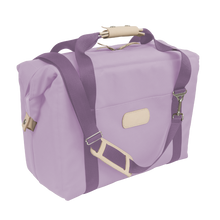 Load image into Gallery viewer, Large Cooler - Lilac Coated Canvas Front Angle in Color 'Lilac Coated Canvas'