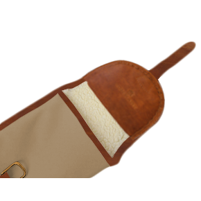 Shotgun Cover - Tan Coated Canvas Front Angle in Color 'Tan Coated Canvas'