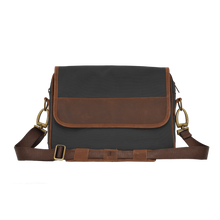 Load image into Gallery viewer, JH Messenger Bag - Smoke Canvas Front Angle in Color 'Smoke Canvas'