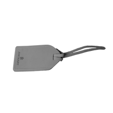 Load image into Gallery viewer, Luggage Tag - Steel Leather Front Angle in Color 'Steel Leather'