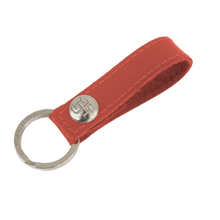 Load image into Gallery viewer, Key Ring - Salmon Leather Front Angle in Color 'Salmon Leather'