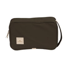 Load image into Gallery viewer, Small Travel Kit - Espresso Coated Canvas Front Angle in Color 'Espresso Coated Canvas'