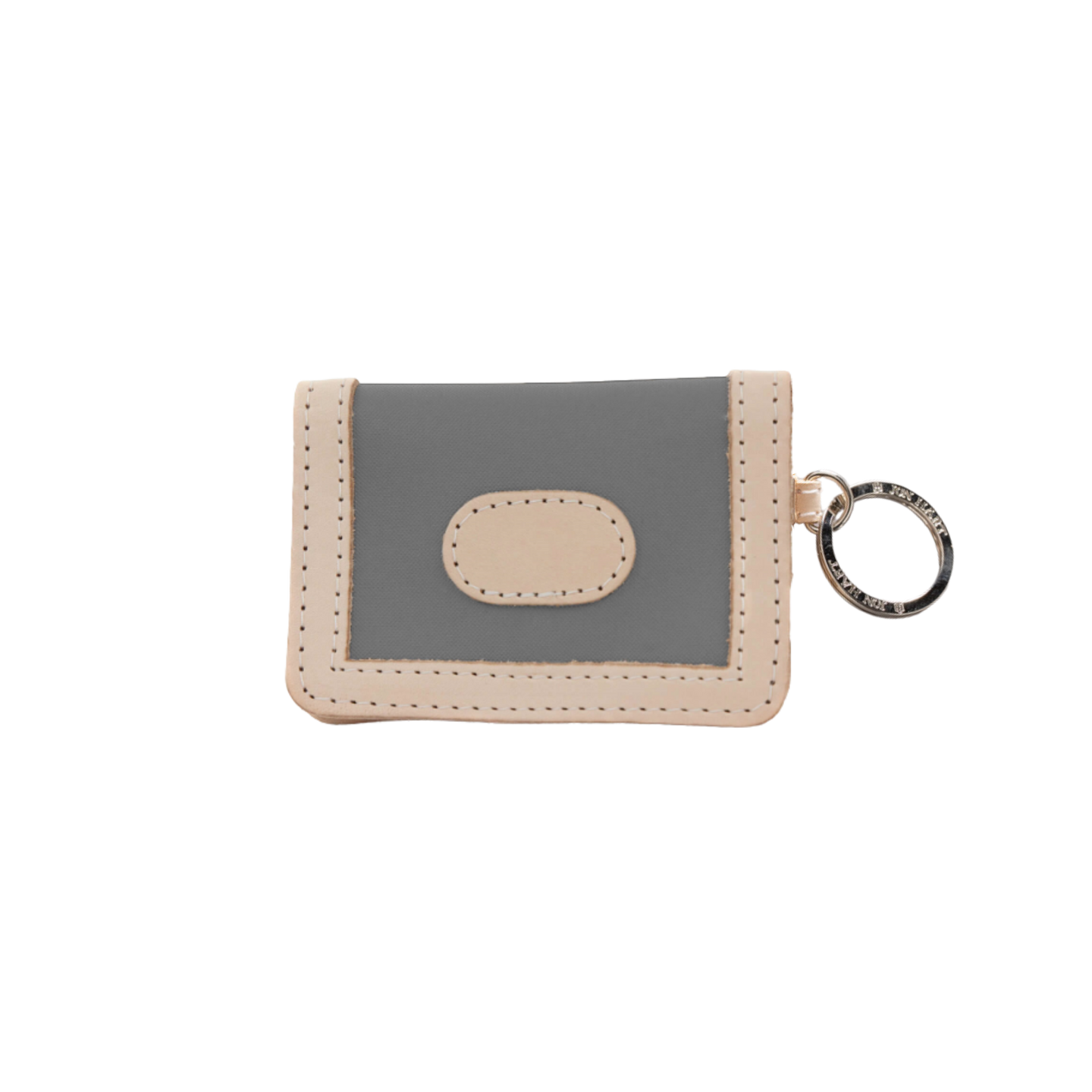 ID Wallet - Slate Coated Canvas Front Angle in Color 'Slate Coated Canvas'