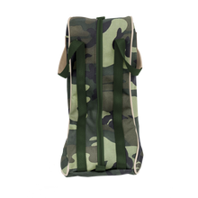 Load image into Gallery viewer, Boot Bag - Classic Camo Coated Canvas Front Angle in Color &#39;Classic Camo Coated Canvas&#39;
