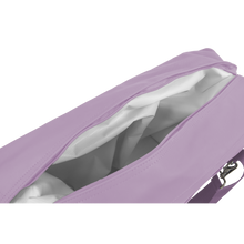 Load image into Gallery viewer, Large Cooler - Lilac Coated Canvas Front Angle in Color 'Lilac Coated Canvas'