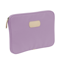 Load image into Gallery viewer, 13" Computer Case - Lilac Coated Canvas Front Angle in Color 'Lilac Coated Canvas'