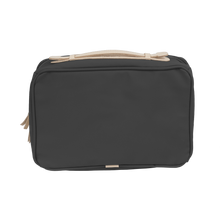 Load image into Gallery viewer, Large Travel Kit - Charcoal Coated Canvas Front Angle in Color 'Charcoal Coated Canvas'