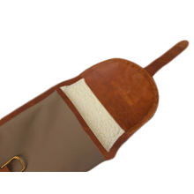 Load image into Gallery viewer, Shotgun Cover - Saddle Coated Canvas Front Angle in Color 'Saddle Coated Canvas'