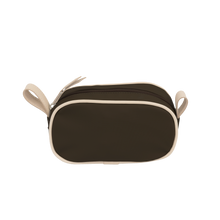 Load image into Gallery viewer, Junior Shave Kit - Espresso Coated Canvas Front Angle in Color 'Espresso Coated Canvas'