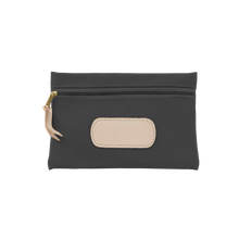 Load image into Gallery viewer, Pouch - Charcoal Coated Canvas Front Angle in Color 'Charcoal Coated Canvas'