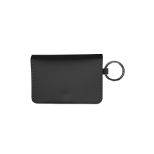 Load image into Gallery viewer, Leather ID Wallet - Black Leather Front Angle in Color 'Black Leather'