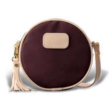 Load image into Gallery viewer, Luna - Burgundy Coated Canvas Front Angle in Color 'Burgundy Coated Canvas'