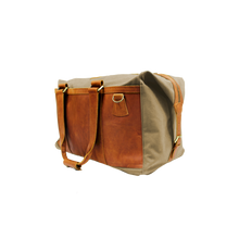 Load image into Gallery viewer, JH Duffel - Khaki Canvas Front Angle in Color &#39;Khaki Canvas&#39;
