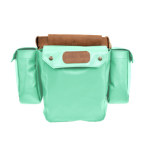 Load image into Gallery viewer, Bird Bag - Mint Coated Canvas Front Angle in Color 'Mint Coated Canvas'