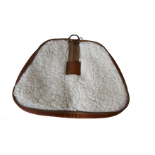 Load image into Gallery viewer, Small Revolver Case - Saddle Coated Canvas Front Angle in Color 'Saddle Coated Canvas'