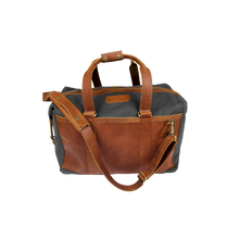 Load image into Gallery viewer, JH Duffle - Smoke Canvas Front Angle in Color 'Smoke Canvas'