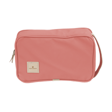 Load image into Gallery viewer, Small Travel Kit - Coral Coated Canvas Front Angle in Color 'Coral Coated Canvas'