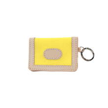 Load image into Gallery viewer, ID Wallet - Lemon Coated Canvas Front Angle in Color &#39;Lemon Coated Canvas&#39;

