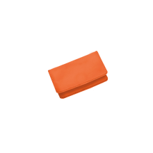 Load image into Gallery viewer, Card Case - Orange Leather Front Angle in Color 'Orange Leather'