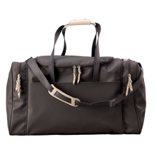 Load image into Gallery viewer, Large Square Duffel - Espresso Coated Canvas Front Angle in Color 'Espresso Coated Canvas'