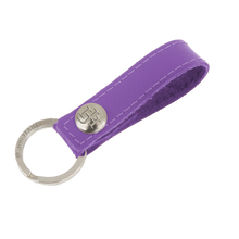 Load image into Gallery viewer, Key Ring - Plum Leather Front Angle in Color 'Plum Leather'