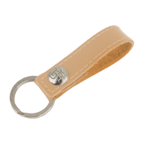 Load image into Gallery viewer, Key Ring - Natural Leather Front Angle in Color 'Natural Leather'