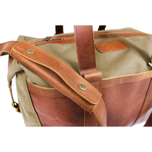 Load image into Gallery viewer, JH Duffel - Khaki Canvas Front Angle in Color 'Khaki Canvas'